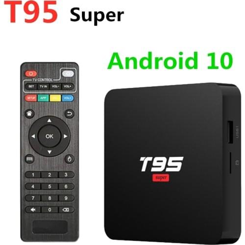 2021 New Android 10 T95 Super Smart TV Box Android Box Set Top Allwinner H3 GPU G31 2G 16G WiFi Wireless 4K HD T95 Media Player