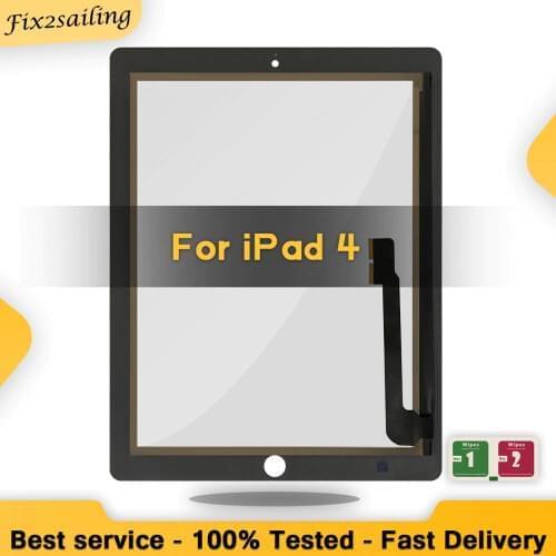 Touch Screen For iPad 4 A1458 A1459 A1460 Touch Screen With/Without Button For iPad 4 Display Touch Panel Replacement