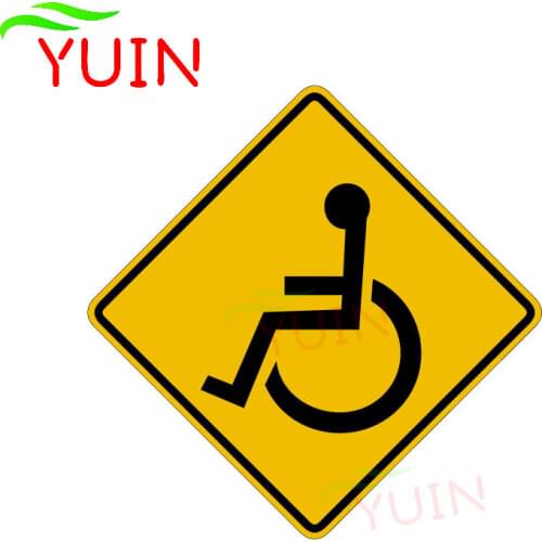 Stylish Disabled Access Sign Car Sticker Personality Bumper Window Decoration Accessories Motorcycle Waterproof Decal 13*13cm
