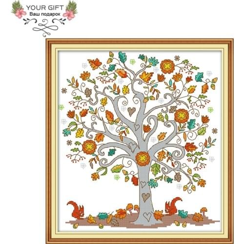 Your Gift C984 14CT 11CT Counted and Stamped Home Decor The Tree Of Love Needlework Needlepoint Cross Stitch kits