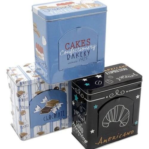 Coffee tea tin box biscuit packaging Biscuit candy machine piggie bank saving box lucky
