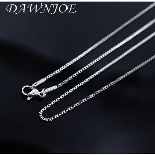 1.2x1.2mmx45cm Overall Stainless Cteel Lobster Clasp Snake Bone Square Chain DIY Making Necklace Jewelry Accessories Finding