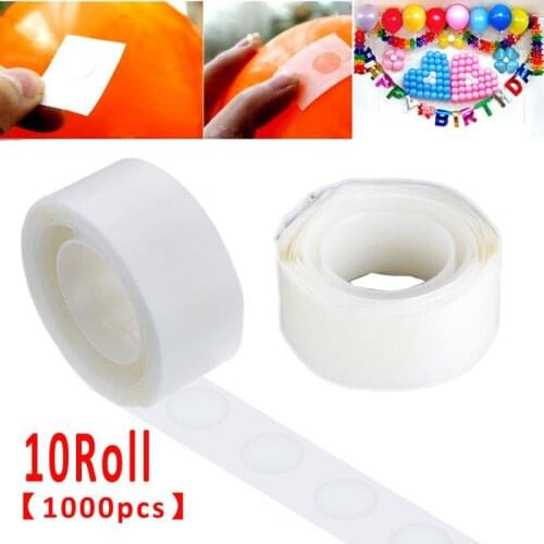 10 Roll Balloons Adhesive Wedding Birthday Party Decor Fixed Clip Ballon Super Sticky Point Double Sided Stick Tape