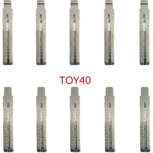 10pcs/lot TOY40 Uncut Engraved Line Car Remote Key Blade with Scale 77# NO.77