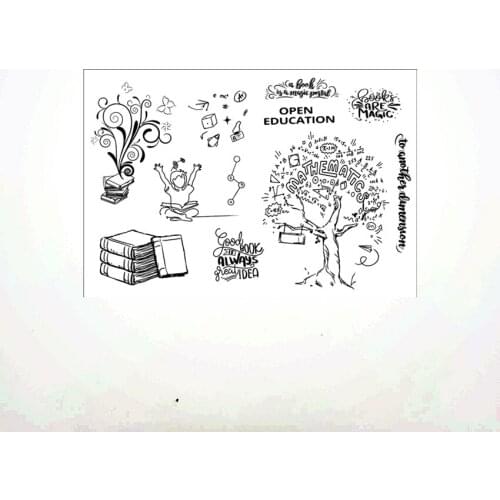11*16CM Knowledge Transparent Clear Stamps Silicone Seals Roller Stamp Christmas DIY Scrapbooking Photo Album/Card Making