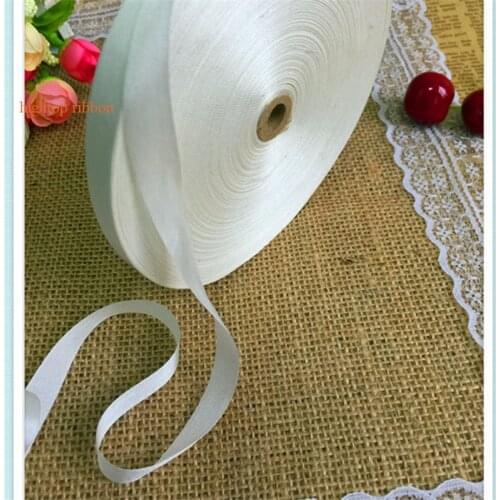 13mm 30m 50m white Genuine solid pure silk ribbon for embroidery and handcraft project, costume accessory fabric, free shipping