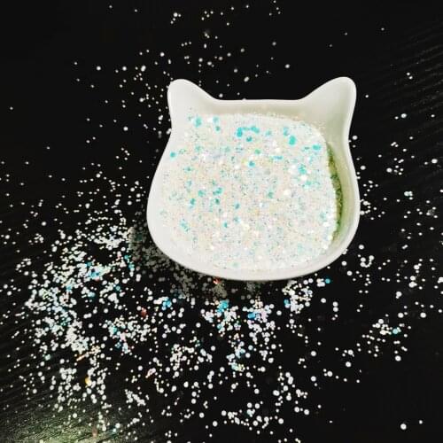 30g/Opp Christmas Snow White Sequins RAINBOW BRIGHT Shake Card Accessories Stamps Scrapbook Decoration Embossing Cut Handmade