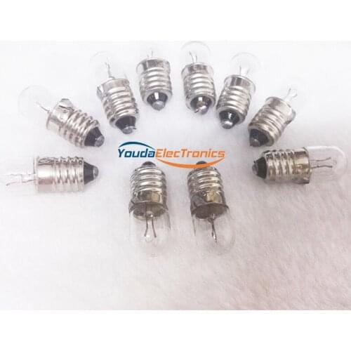 50pcs 6.3V 150mA 0.15A tube radio dial indication Lamp Light Bulb Screw base