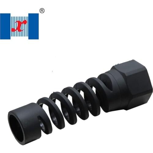 60pcs IP68 Waterproof M12 PG7 Cable Gland Connector Plastic Nylon Spiral Strain Relief Protector For 3.5-6mm Wire Thread