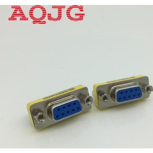1pcs 9 Pin RS-232 DB9 FeMale to FeMale Serial Cable Gender Changer Coupler Adapter DB9 extend adpter AQJG