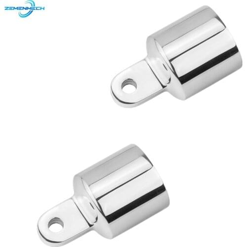 2PCS Boat Accessories External Pipe Eye End Cap Bimini Top Fitting Marine Hardware Yacht Canopy Tube End Stainless Steel Ship