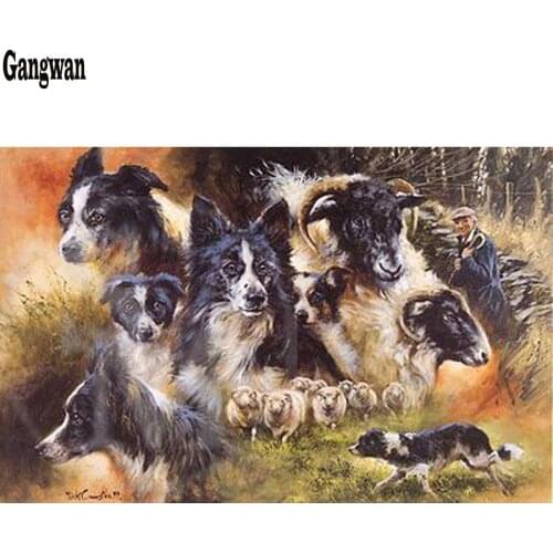 Abstract art Border collie diamond painting Diamond Embroidery,cute dog,Full,picture of Rhinestone,Mosaic diamond,Cross Stitch