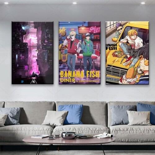 Banana Fish Anime Poster Cartoon Wallpaper Decor Canvas Art Poster and Wall Art Picture Print Modern Family Bedroom Posters