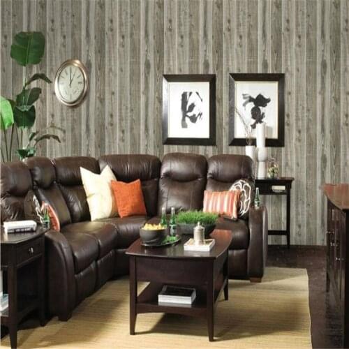 Beibehang American retro wood board texture clothing store wallpaper cafe study entrance porch decoration 3d wallpaper roll