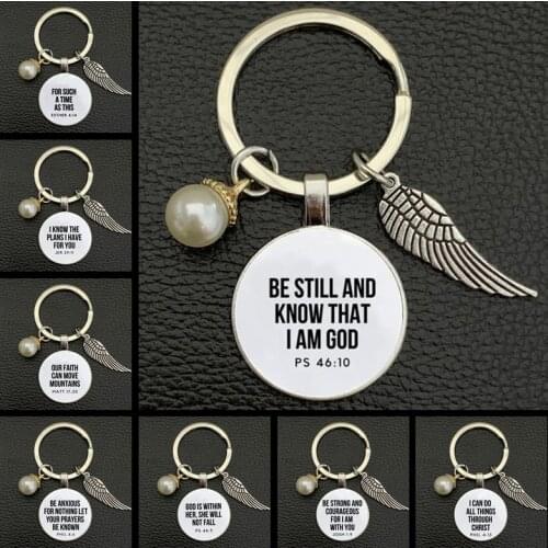 New/Bible Scripture Keychain Faith Keychain Bible Quotes Christian Jewelry Give Friends Women Men Inspirational Gifts