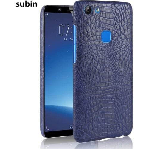 Subin For vivo V7 Case Retro Luxury Crocodile Hard Skin Back Cover For BBK Vivo V7/Y75 5.7inch Phone Bag Coques