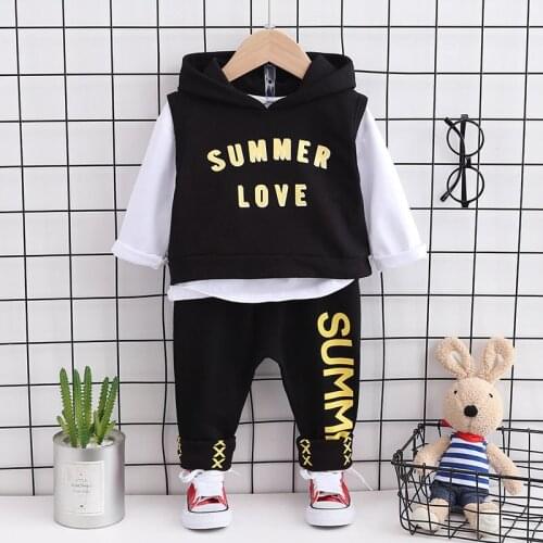 Spring Autumn Baby Boys Girl Clothes Children Jacket Hoodies Pants 2Pcs/set Infant Outfit Kids Fashion Toddler Casual Tracksuits