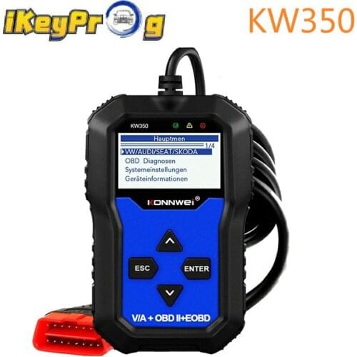 KONNWEI KW350 OBD2 Diagnostic Scanner for Car VAG VW Audi ABS Airbag Reset Oil Service Light EPB Diagnostic Tool Better VAG COM