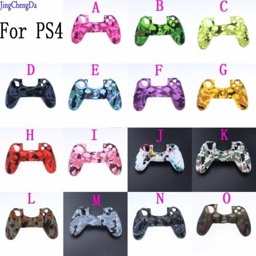 For Playstation 4 PS4 Pro PS4 Slim Gamepad Protect Camouflage Camo Silicone Gel Rubber Soft sleeve Skin Grip Cover Case