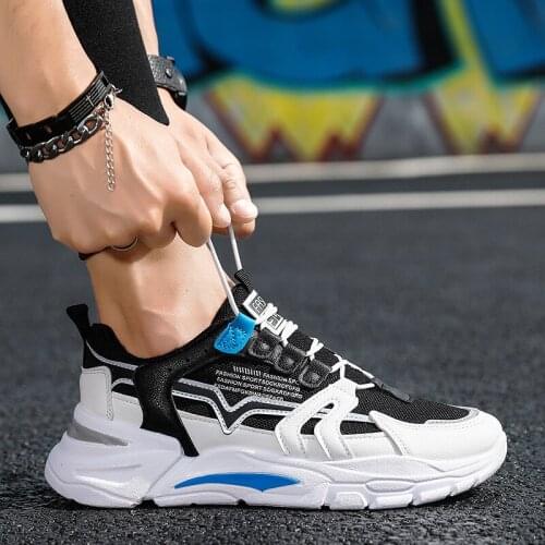 Breathable New Mens Shoes All-match Sports and Leisure Climax Shoes Daddy Trendy Mesh Running Shoes