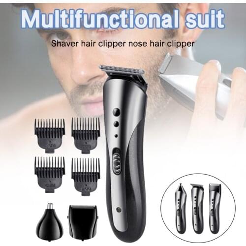 Electric Beard Shaver for Men Multifunctional Hair Clipper Set Nose Shaving Washable Hair Trimmer Dropshipping SMJ