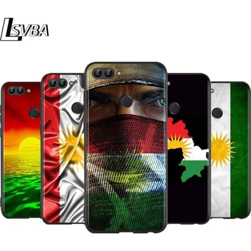 Kurdistan flag for Huawei P Smart Z S Plus 2020 2019 Nova 5T 5i 5 4e 4 3i 3e 3 2i Phone Case Bright Black Cover