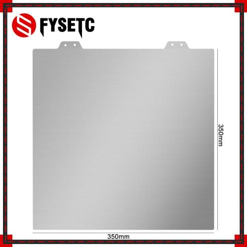 FYSETC 350x350mm PEI Flexplate Removal Spring Steel Sheet applied PEI Plate Sticker for Voron 350 V2 3D Printer Bed