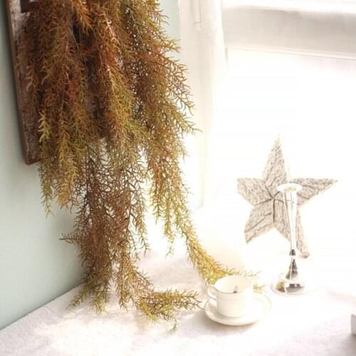 Hot sale!!! Artificial Pine Needles Wall Hanging Vine Decoration Fake Plant Leaves Free Shipping
