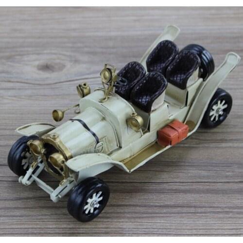 Classic Car Model Silver Metal Alloy Classic Static Model Diecast Vehicles Toys Vintage Style Distress F Children Kid Child Gift