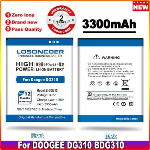 LOSONCOER High Capacity 3200mAh B-DG310 DG310 For Doogee BDG310 battery Replacement Batteria