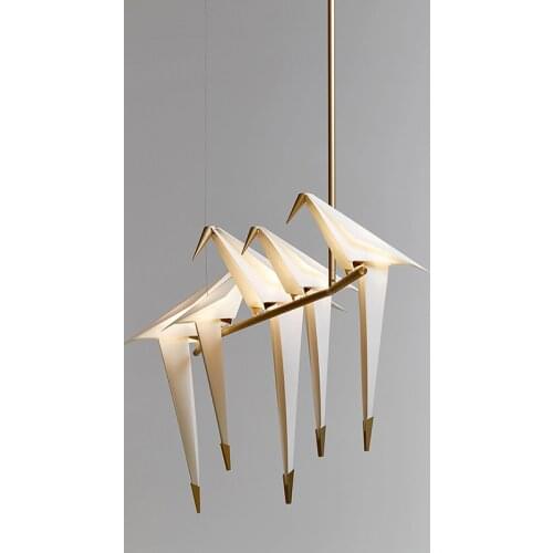 Living Room Corridor Abstract Bird Wall Lamp Nordic Creative Bedroom Bedside Lighting Postmodern Simple White Crane Chandelier