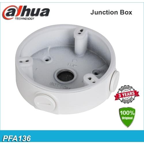 Original Dahua PFA136 Aluminum Alloy Aesthetic Design Metal White Junction Box for Camera