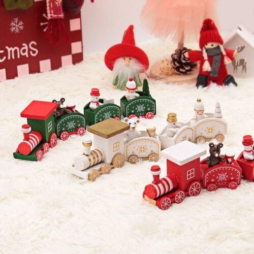 Christmas decorations wooden trains desktop decorations children’s holiday gifts Christmas gifts
