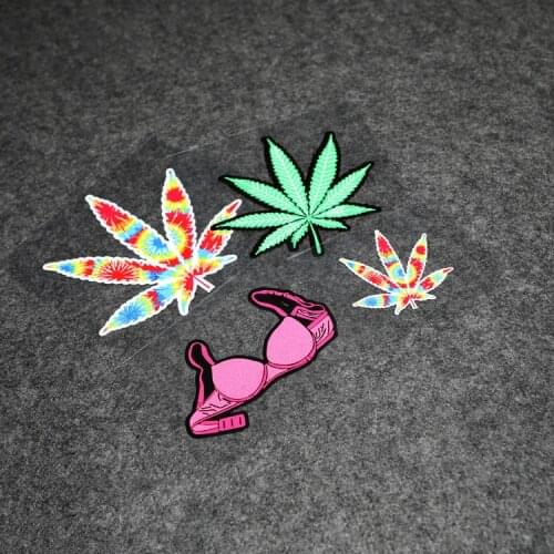 NO.S057 American Fashion Bright Color Leaves Cartoon Bra Car Styling Reflective Car Stickers and Decals Motorbike Decals