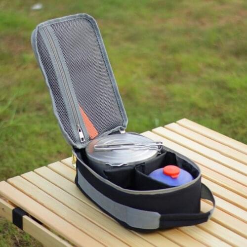 Camping Cutlery Storage Bag Picnic Dinnerware Carrying Tote 600D Oxford Cloth For Beach Picnic Camping Travel