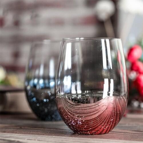 Creative Gifts Star Cup Gold Plated Glass Cup PG Moscow Mule Mugs Crystal Wine Glass Juice Milk Cup