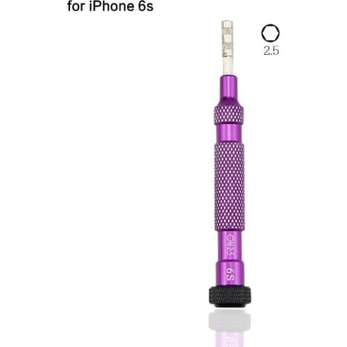 UANME 1 piece 2.5mm Hex Screwdriver Opening Repair Hand Tools for 6S Logic Board Blossom Repair Tools Multi color random