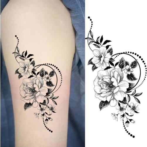 Flower Arm Temporary Tattoo Flower Flower Sexy Body Art Body Paint Waterproof Fake Tattoo Male and Female Tattoo Stickers