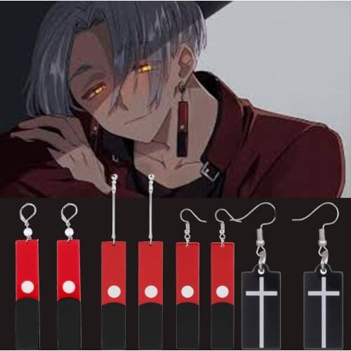 Manga Tokyo Avenger Kurokawa Izana Acrylic Earrings for Women Fashion Jewelry 2021 New Demon Slayer Cosplay Anime Earrings