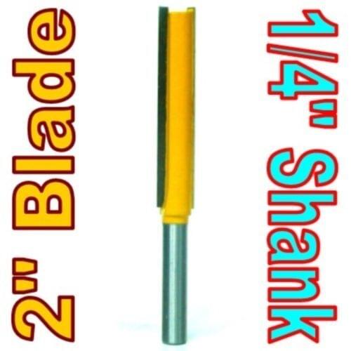 1 pc 1/4" SH 2" Extra Long Straight Router Bit wood cutter woodworking cutter woodworking bits wood milling cutter