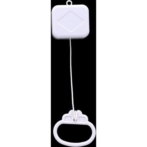 1PC White Plastic Pull String Clockwork Cord Music Box Pull Ring Music Box Baby Infant Kids Bed Bell Rattle Toy Gift Hot Selling