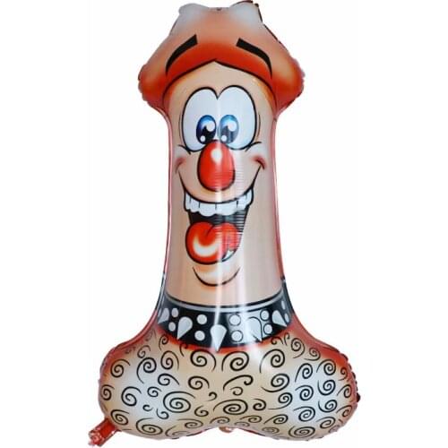 50pcs Big Willy Shape Aluminium Foil Balloon Inflatable Penis Boobs Ballons Bachelorette Globos Hen Night Adult Party Supplies