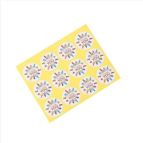 1200pcs Colorful Line Thank you Stickers Seal Labels Sticker for Gift Packaging Seal Labels Scrapbooking Stickers Stationery