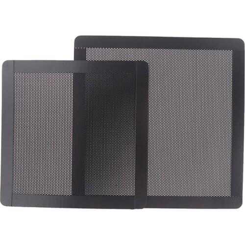 2Pcs 12/14CM Magnetic Dust Filter PVC Mesh Net Cover for PC Case Cooling Fan