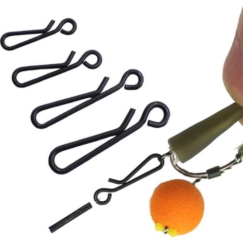 20PCS Carp Fishing Rig Link Clips Carp Hook Bait Accessories Swivels For Carp Fishing Buffer Connector Hair Rigs Fishing Tackle