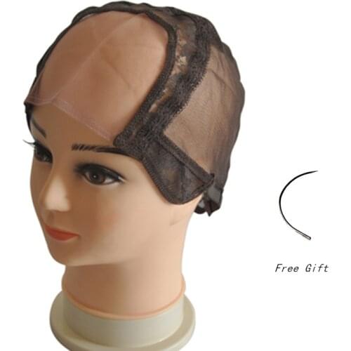 4*4 With Lace Net Wig Cap for Making Wigs with Adjustable Strap Weaving Cap Glueless Wig Caps Good Quality Size M