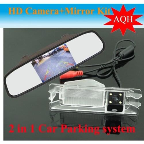 4.3 inch Car monitor mirror + car rear view parking camera for Nissan March/For Renault logan Sandero Car backup reverse camera