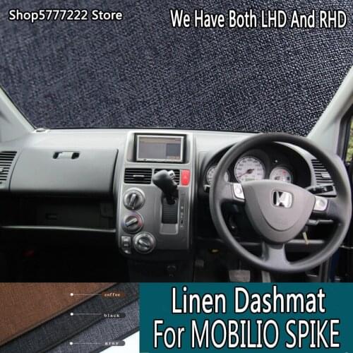 Car Styling Linen Dash Mat Covers Dashmat Dashboard Pads Accessories for HONDA Mobilio spike GK1 2001 2004 2005 2008 RHD