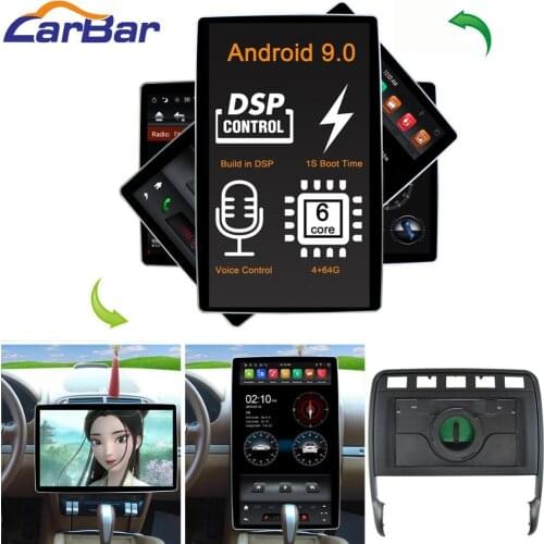12.8" Tesla Style Android Car Stereo DVD GPS Radio Navigation Player for Porsche Cayenne 2003-2010 with HDMI Carplay IPS Screen