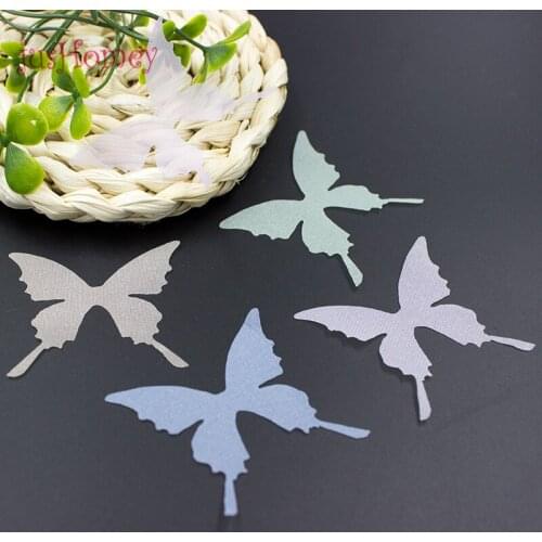 100PCS Fairy Chiffon Papilio Butterflies 50MM Translucent Single Layer Butterfly for DIY Jewelry Making, Party Decoration
